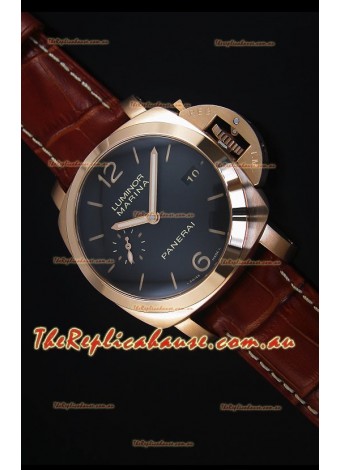 Panerai Luminor Marina PAM393 42MM Swiss Rose Gold Replica Watch  