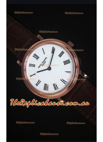 Patek Philippe 5120J Calatrava Mens Rose Gold Watch 1:1 Mirror Replica