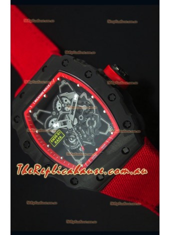 Richard Mille RM35-01 Rafael Nadal Edition Swiss Replica Timepiece Red Nylon Strap
