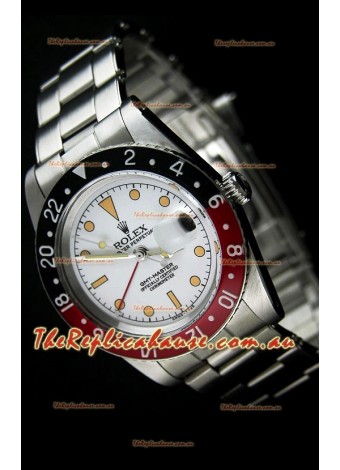 Rolex GMT Master Vintage Edition Swiss Replica Watch in White Dial  