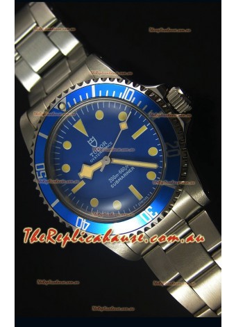 Tudor Oyster Prince Vintage 200M Blue Dial Dot Markers Swiss 1:1 Mirror Replica Timepiece 