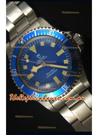 Tudor Oyster Prince Vintage 200M Blue Dial Squre Markers Swiss 1:1 Mirror Replica Timepiece 
