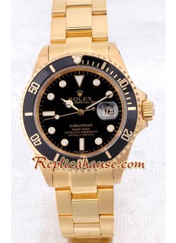 Rolex Submariner Gold Swiss Wristwatch ROLX720