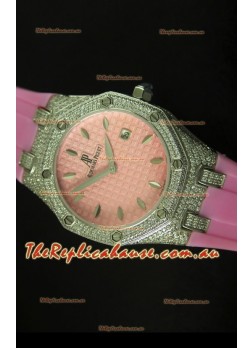 Audemars Piguet Royal Oak Ladies Timepiece in Pink 