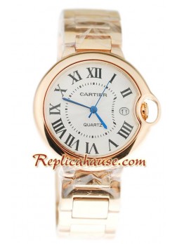 Ballon Blue De Cartier Pink Gold Wristwatch CTR16