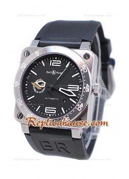 Bell and Ross BR 03 Type Aviation Brushed Steel Swiss Watch