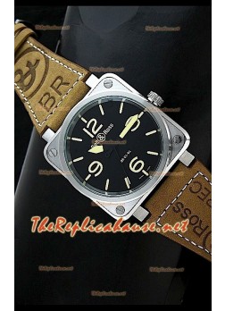 Bell and Ross BR01-94 Swiss Replica Watch in Brown Strap
