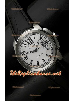 Calibre De Cartier Swiss Automatic Watch in White Dial