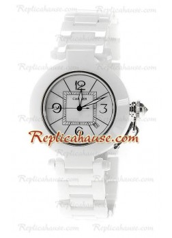 Cartier De Pasha Ceramic Wristwatch CTR60