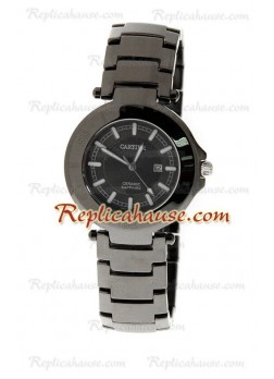Cartier De Pasha Ceramic Wristwatch CTR61
