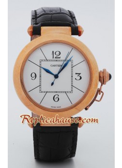 Cartier De Pasha Wristwatch - Pink Gold Wristwatch CTR64
