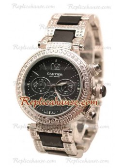Cartier Pasha Seatimer Diamonds Swiss Wristwatch CTR103