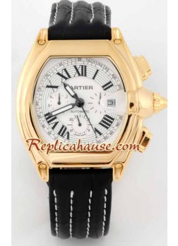 Cartier Roadster Gold Wristwatch - Leather CTR138