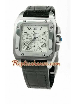 Cartier Santos 100 Chronograph Japanese Wristwatch CTR163