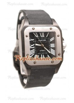 Cartier Santos 100 Carbon Swiss Wristwatch CTR161