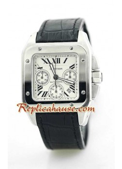 Cartier Santos 100 Chronograph Swiss Wristwatch CTR193