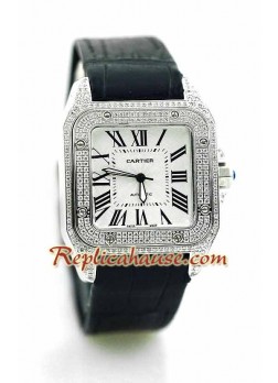 Cartier Santos 100 Swiss Wristwatch CTR194