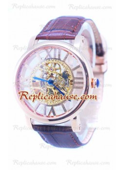 Cartier De Rotonde Skeleton Rose Gold Wristwatch CT-20110515