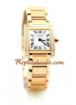 Cartier Tank Francaise Swiss - Lady's Size Pink Gold CTR251
