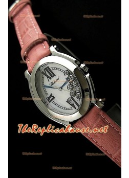 Chopard Happy Sport Watch in Light Pink Leather Strap