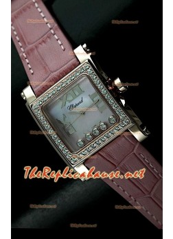 Chopard Happy Sport Ladies Watch in Pink Gold and Pink Strap