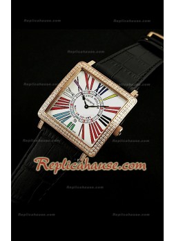 Franck Muller Square Swiss Quartz Watch in Yellow Gold