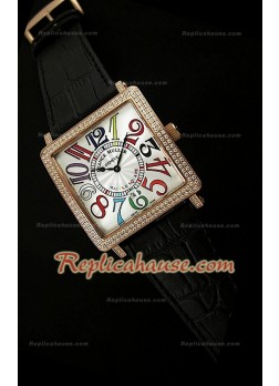 Franck Muller Square Swiss Quartz Watch in Yellow Gold