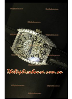 Franck Muller Casablanca Iron Croco Timepiece in Steel Case