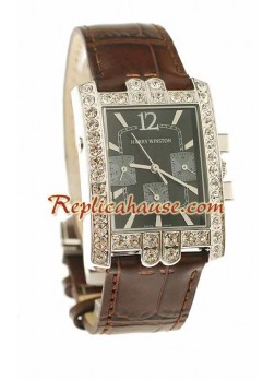 Harry Winston Avenue C Chronograph Swiss Ladies Wristwatch HARWNT01
