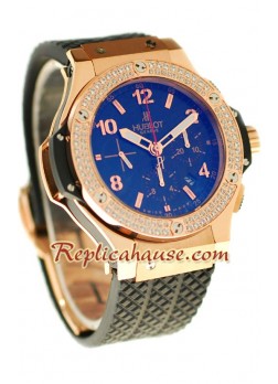 Hublot Big Bang Swiss Wristwatch - BLUE DIAL HBLT123