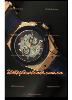Hublot Big Bang King Rose Gold Skeleton Dial Timepiece Swiss Quartz 45MM