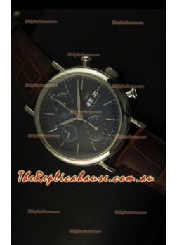 IWC Portofino Chronograph Swiss Timepiece in Steel Case Grey Dial