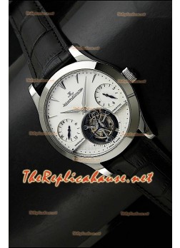 Jaeger LeCoultre Tourbillon Perpetual GMT Tourbillon Black Strap Watch
