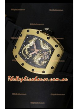 Richard Mille RM057 Tourbillon Jackie Chan Swiss Replica Watch in Yellow Gold