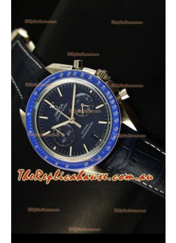 Omega Speedmaster Moon Watch Co-Axial Japanese Replica Watch Dark Blue Dial