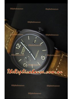 Panerai Radiomir PAM505 Black Seal 3 Days Edition with DLC Coated Case Swiss Timepiece 