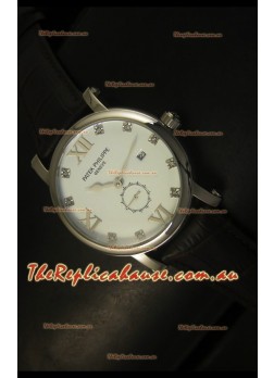Patek Philippe Calatrava Stainless Steel Timepiece Diamonds Hour Markers
