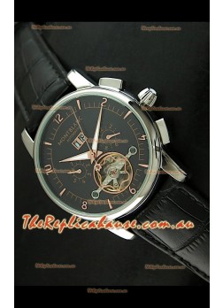 Mont Blanc Flying Tourbillon Japanese Replica Watch in Black Dial
