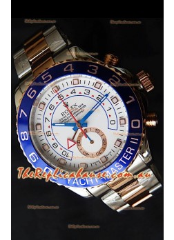 Rolex Replica Yachtmaster II Swiss Watch Two Tone Rose Gold - 1:1 Mirror Replica Watch