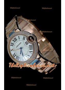 Ballon De Cartier Swiss Replica Watch - Mid Sized - Pink Gold Watch 38MM
