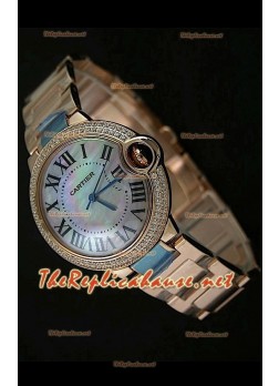 Ballon De Cartier Swiss Replica Watch - Mid Sized - Multicolor Pearl Dial - 38MM