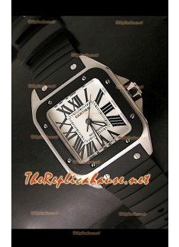 Cartier Santos 100 Swiss Ladies Automatic Watch in Brown - 33MM