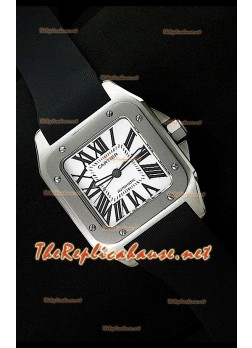 Cartier Santos 100 Swiss Watch with Titanium Bezel 1:1 Mirror Replica - 42MM