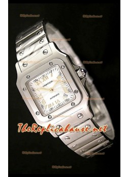 Cartier Santos Ladies Swiss Replica Watch 29MM - Gold Hour Numerals