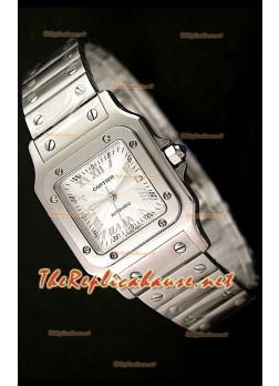 Cartier Santos Ladies Swiss Replica Watch 29MM - Steel Hour Numerals