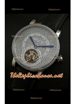 Cartier Calibre Tourbillon Watch with Diamonds Dial