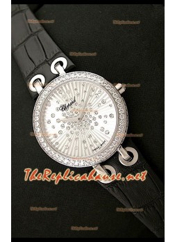 Chopard Xtraveganza Ladies Watch with Diamonds Studded Casing in Black Strap