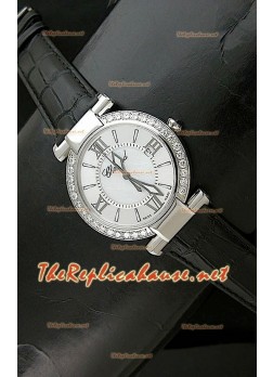 Chopard Ladies Imperiale Swiss Watch in Black Leather