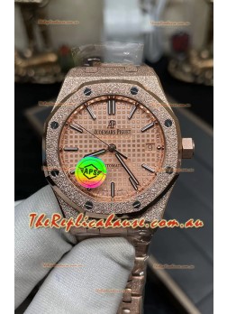 Audemars Piguet Royal Oak 37MM Frosted Casing Watch in 3120 Movement - 1:1 Mirror Replica