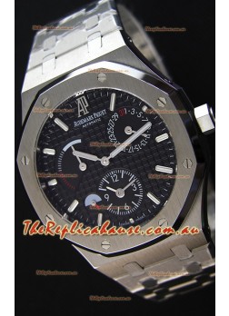 Audemars Piguet Royal Oak Dual Time Swiss Replica Watch  in Black Dial